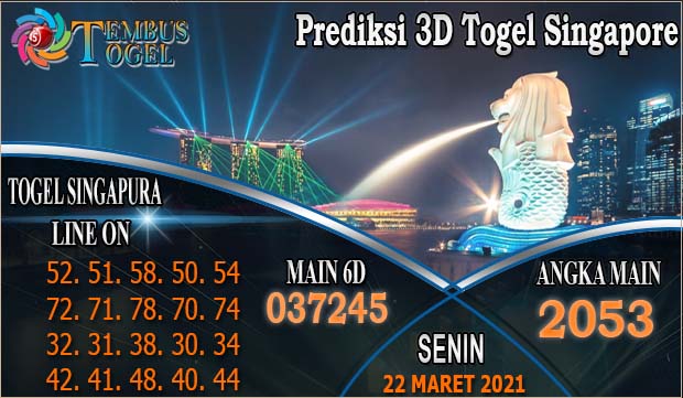 Prediksi 3D Togel SGP Senin Tanggal 22 Maret 2021