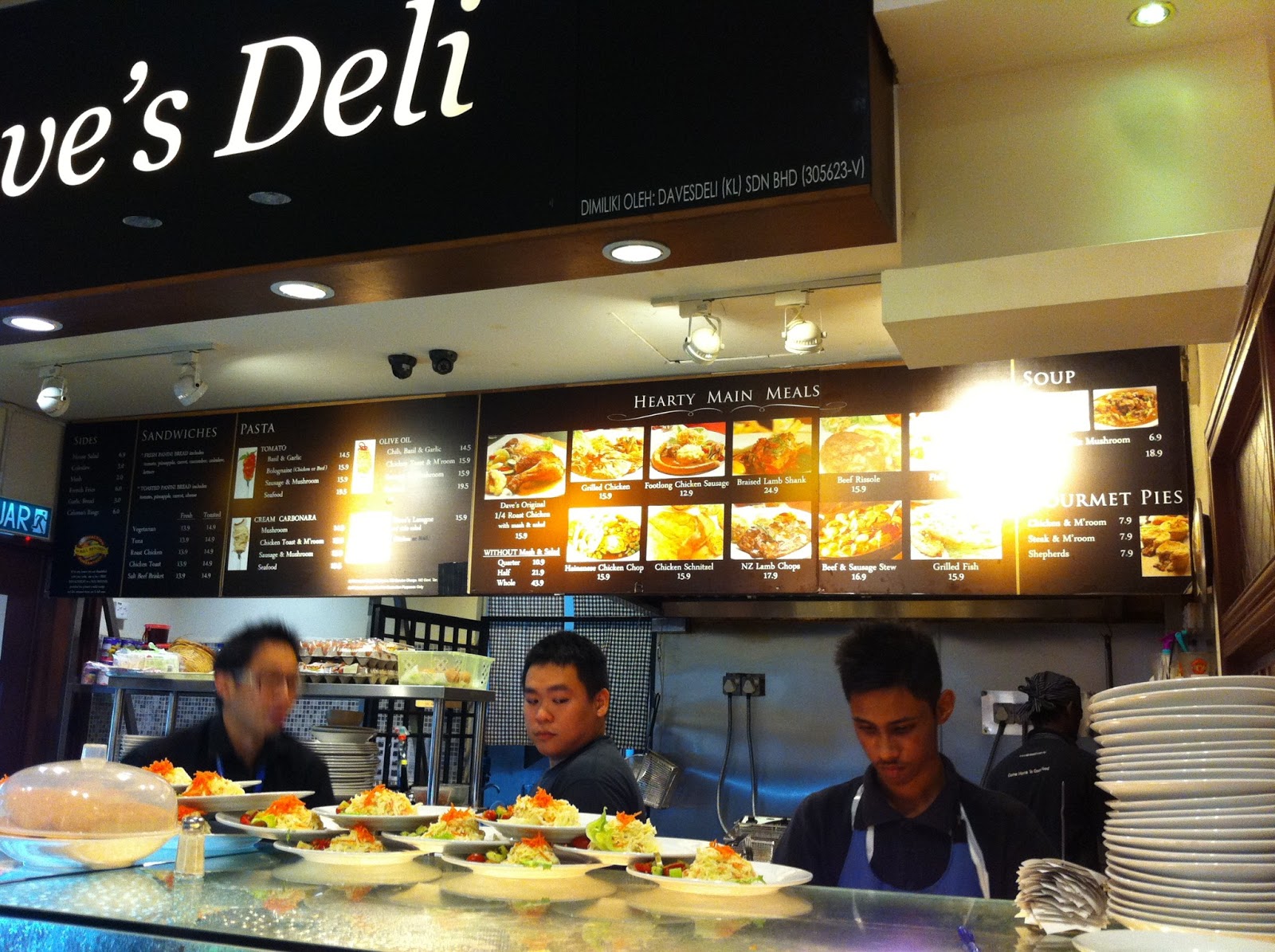 Our Journey Penang Queensbay Mall Dave's Deli Restaurants