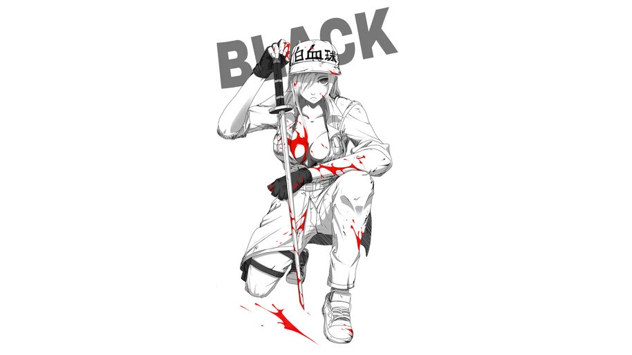 #5.3026, Cells at Work, Code Black, Female, White Blood Cell, 4K Wallpaper