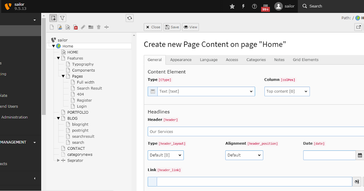 How to debug backend field name in typo3 from install tool, Typo3 9.5.