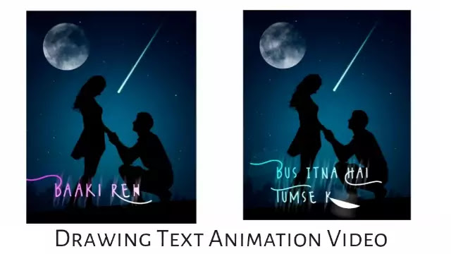 Drawing Text Animation Video Editing