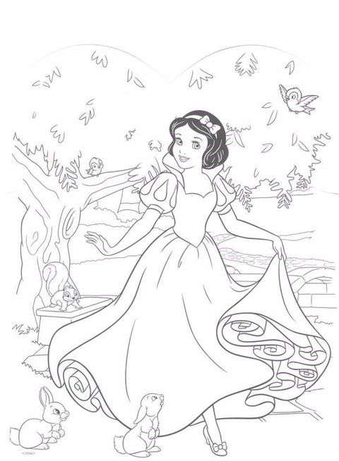 Tranh tô màu nàng công chúa Bạch Tuyết 14
