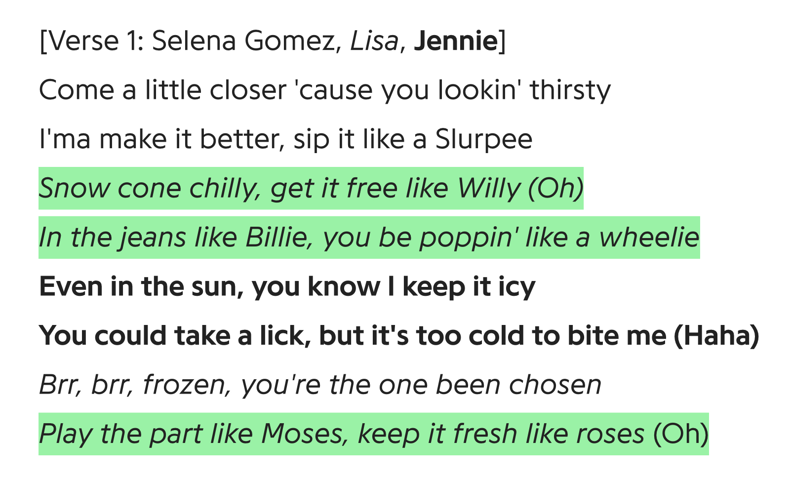 Blackpink and Selena Ice Cream Gets Called Out for Using Moses in the