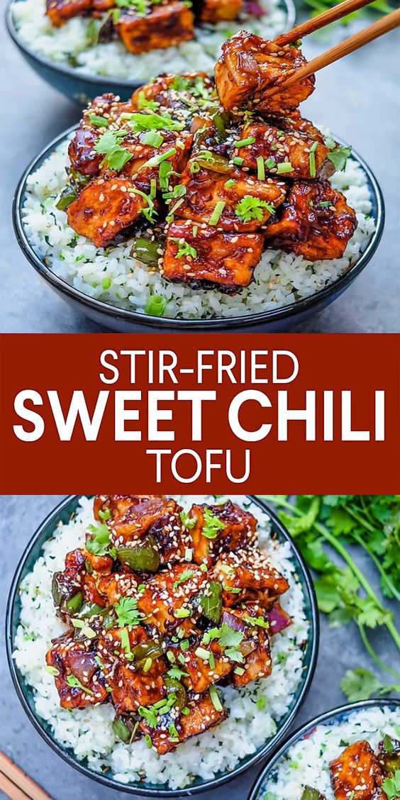 Stir Fried Sweet Chili Tofu Food Sharon