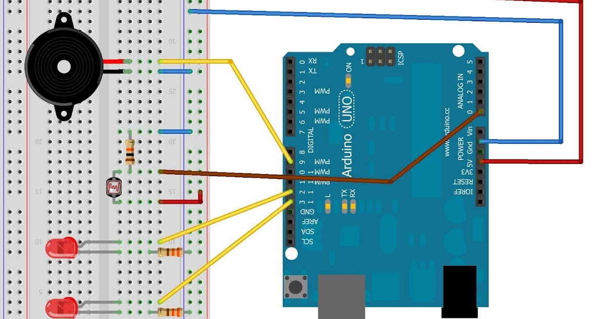 Projects4Arduino: Arduino-Laser Alarm System