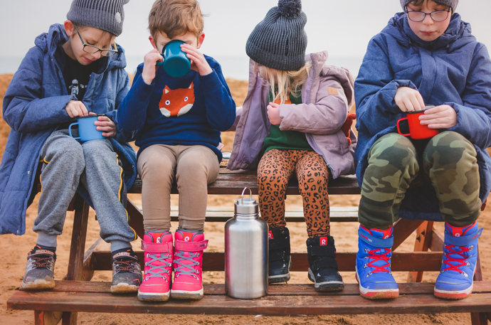 ordinary moments, hot chocolate at the beach