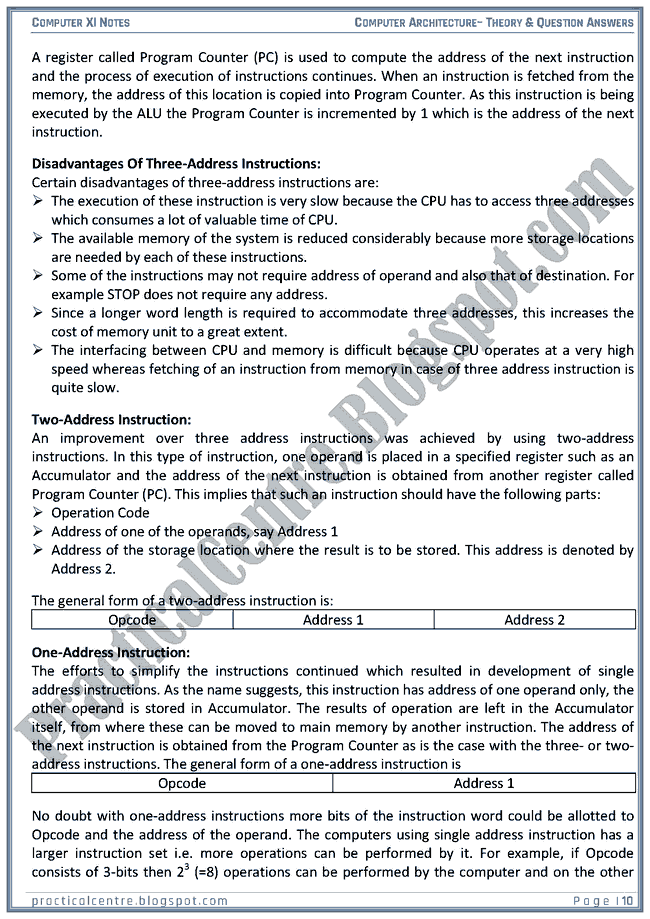 computer-architecture-theory-and-questions-answers-computer-xi