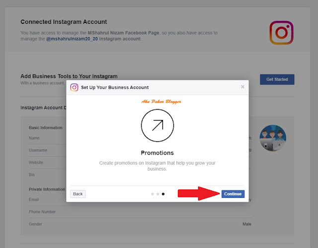 Cara Link akaun Instagram ke profil Facebook saya?