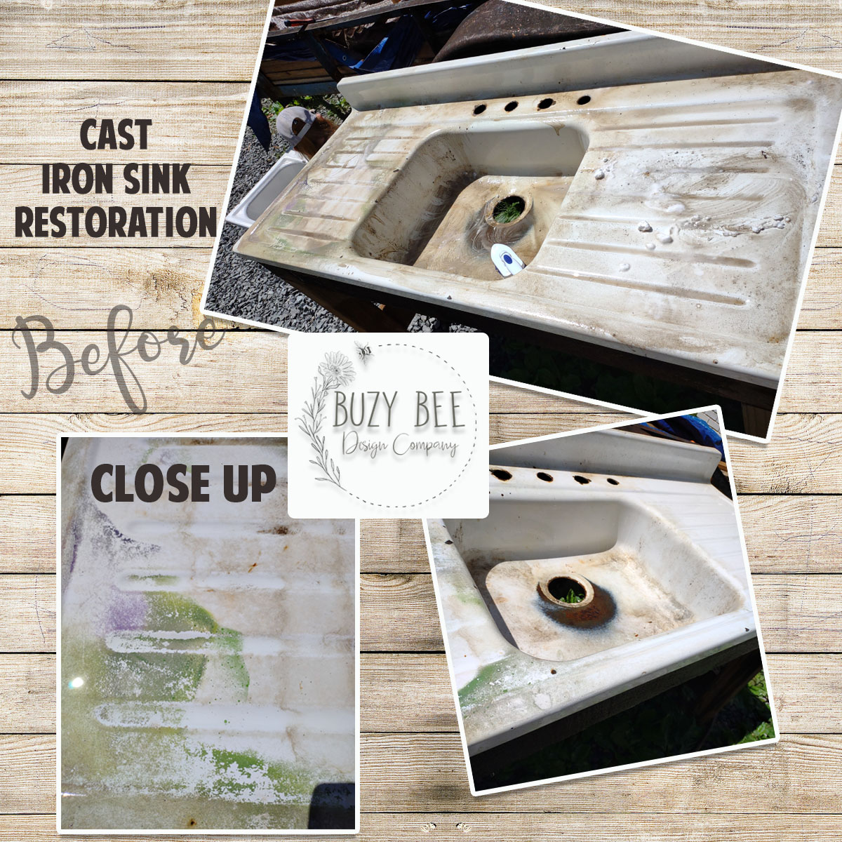 Vintage Cast Iron Sink Restoration