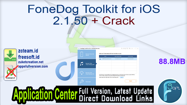 FoneDog Toolkit for iOS 2.1.50 + Crack_ ZcTeam.id