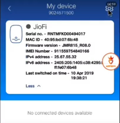 change jiofi router password using myjio app