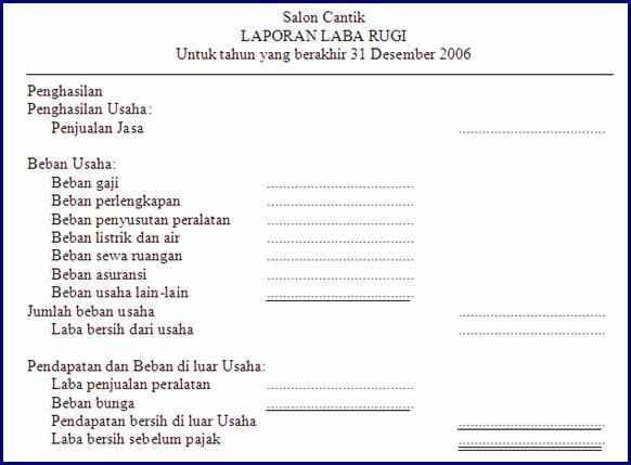 Laporan Laba Rugi Wikipedia Bahasa Indonesia  laporan 