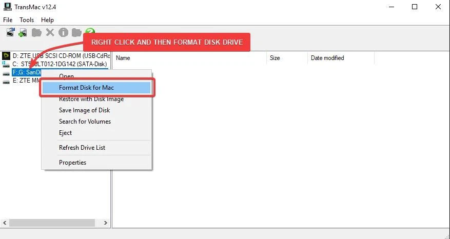 right click and then format