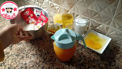 كيكة التفاح و البرتقال