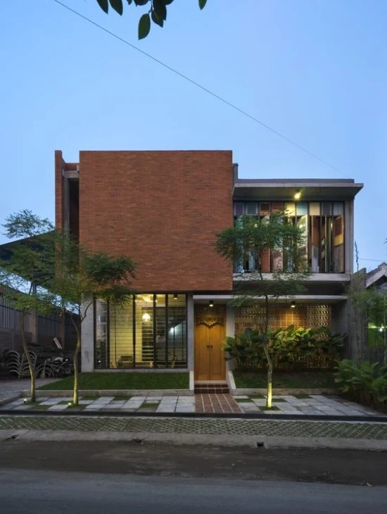 Lingkar Warna 33 Foto Inspiratif Rumah Bata Merah Minimalis Modern