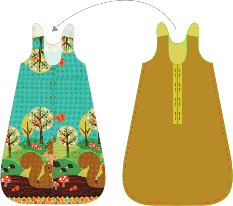 Fabrik der Träume: Kostenloses Schnittmuster für einen Babyschlafsack