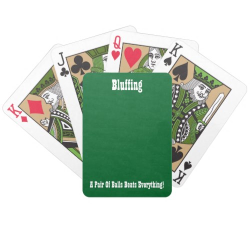 Bluffing | Funny Poker Playing Cards Deck