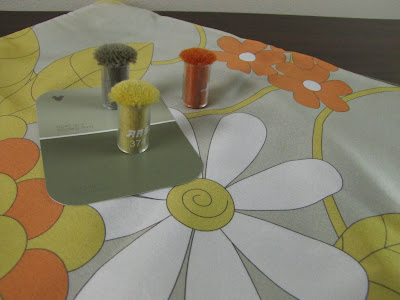 Matching wool pom poms for Judit Gueth custom rugs Judit Gueth custom rugs