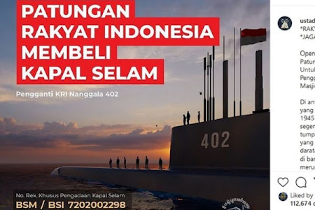  Ulama Bergerak, UAS Galang Donasi Beli Kapal Selam Pengganti Nanggala-402