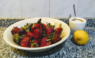 Pastel de fresas y nata