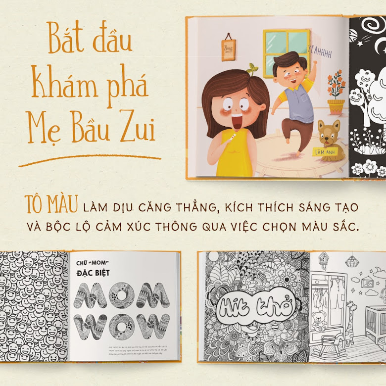 [A116] Sách tô màu cho Bà Bầu - Quà tặng ý nghĩa nhất