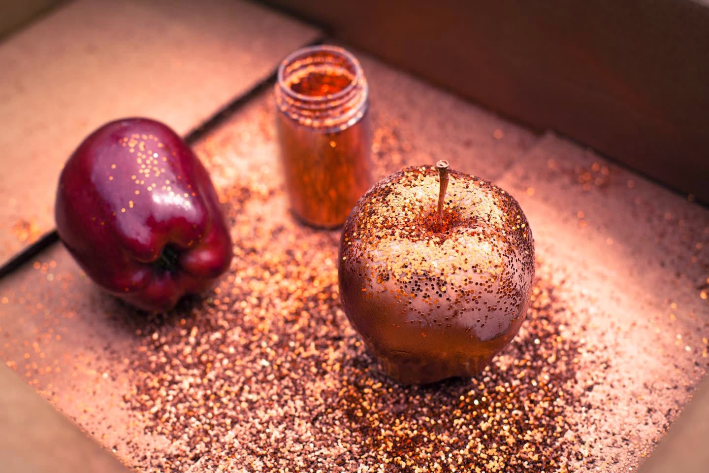 DIY Why Spend More Fall glitter apples