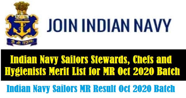 Indian Navy Sailors MR Result Oct 2020 Batch