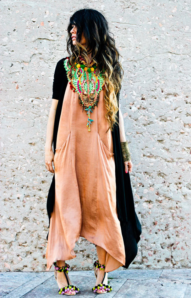 Funky Style And Loose Dress With Multi Colors Things For Ladies