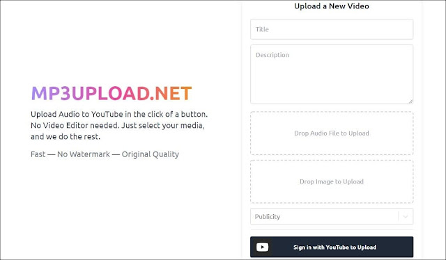 MP3 Upload MP3 Upload - رفع الصوت على يوتيوب