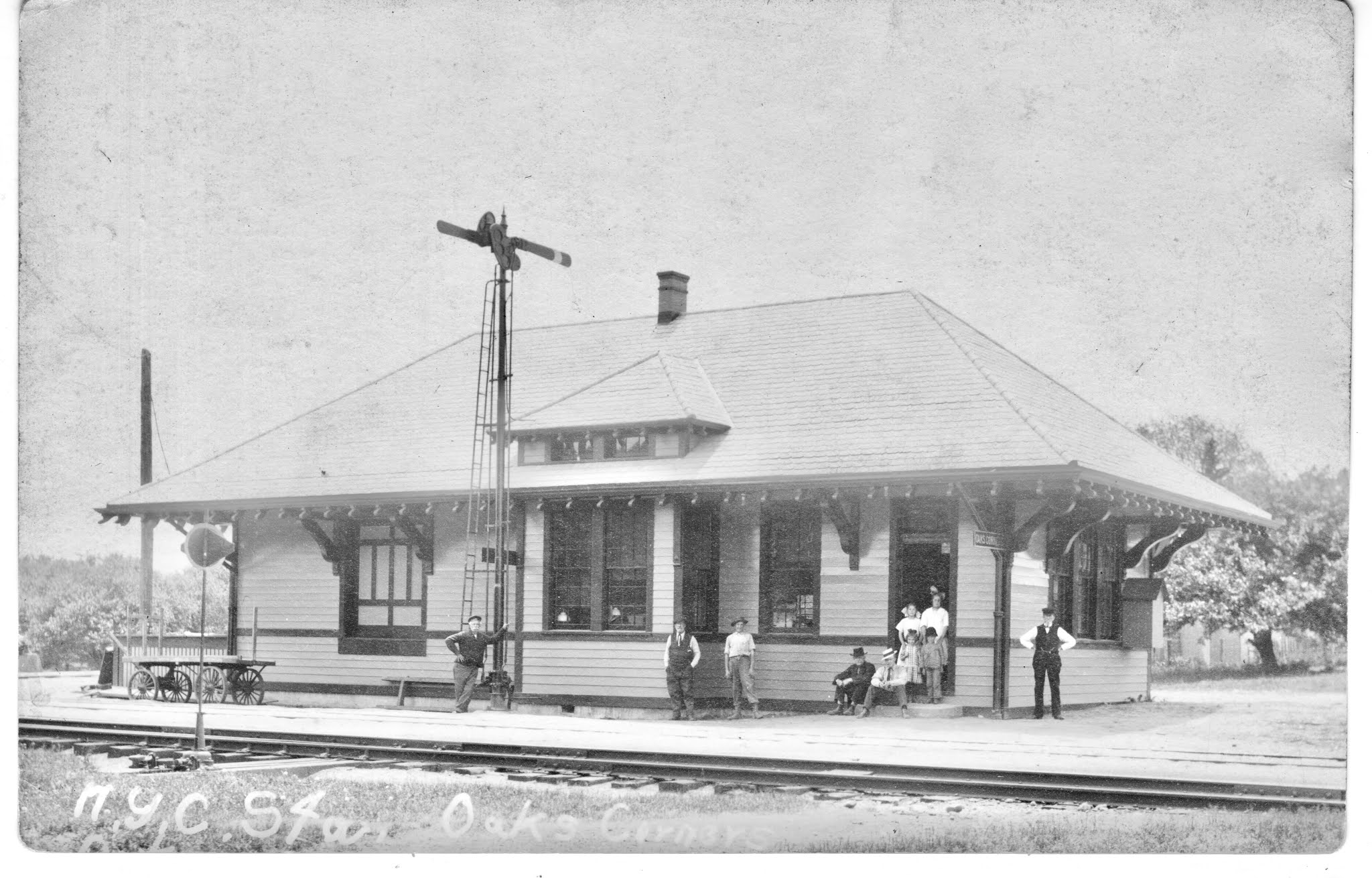 Vintage Railroad Pictures New York Central Depot at Oaks Corners, N.Y.