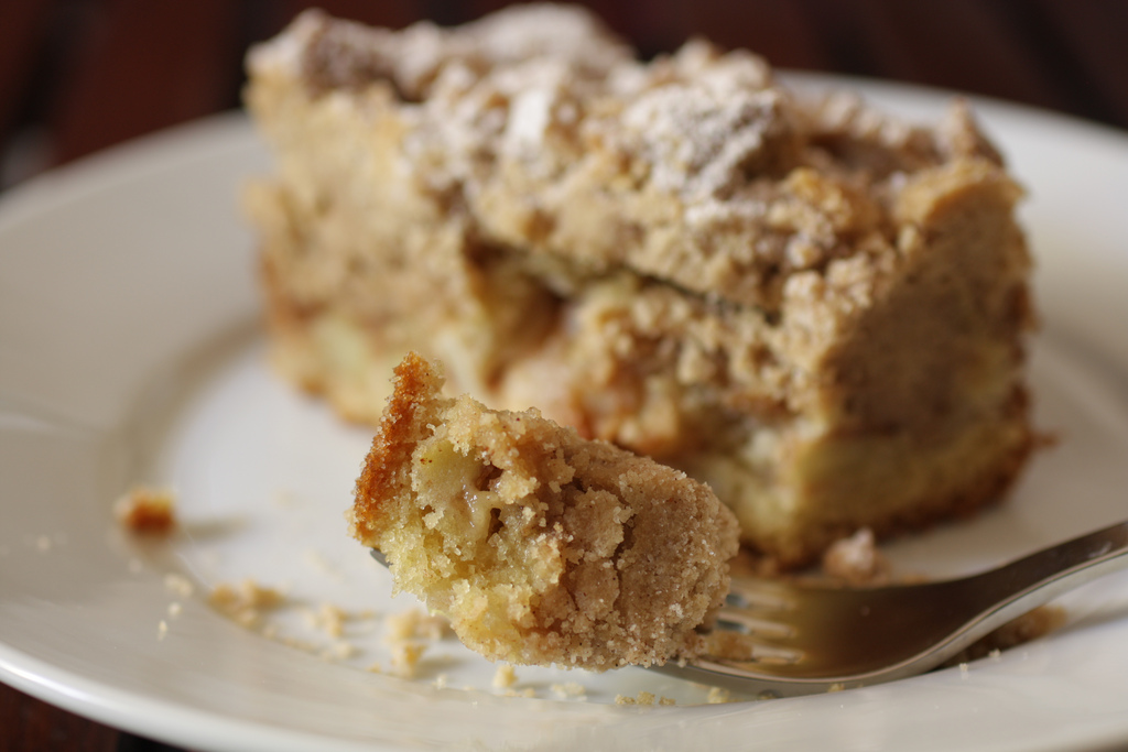 Geet in the Kitchen Apple Coffee Cake with Crumble Topping and Brown