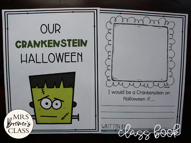 Trick or Treat Crankenstein book activities unit Common Core aligned literacy companion activities & craftivity Kindergarten First Grade