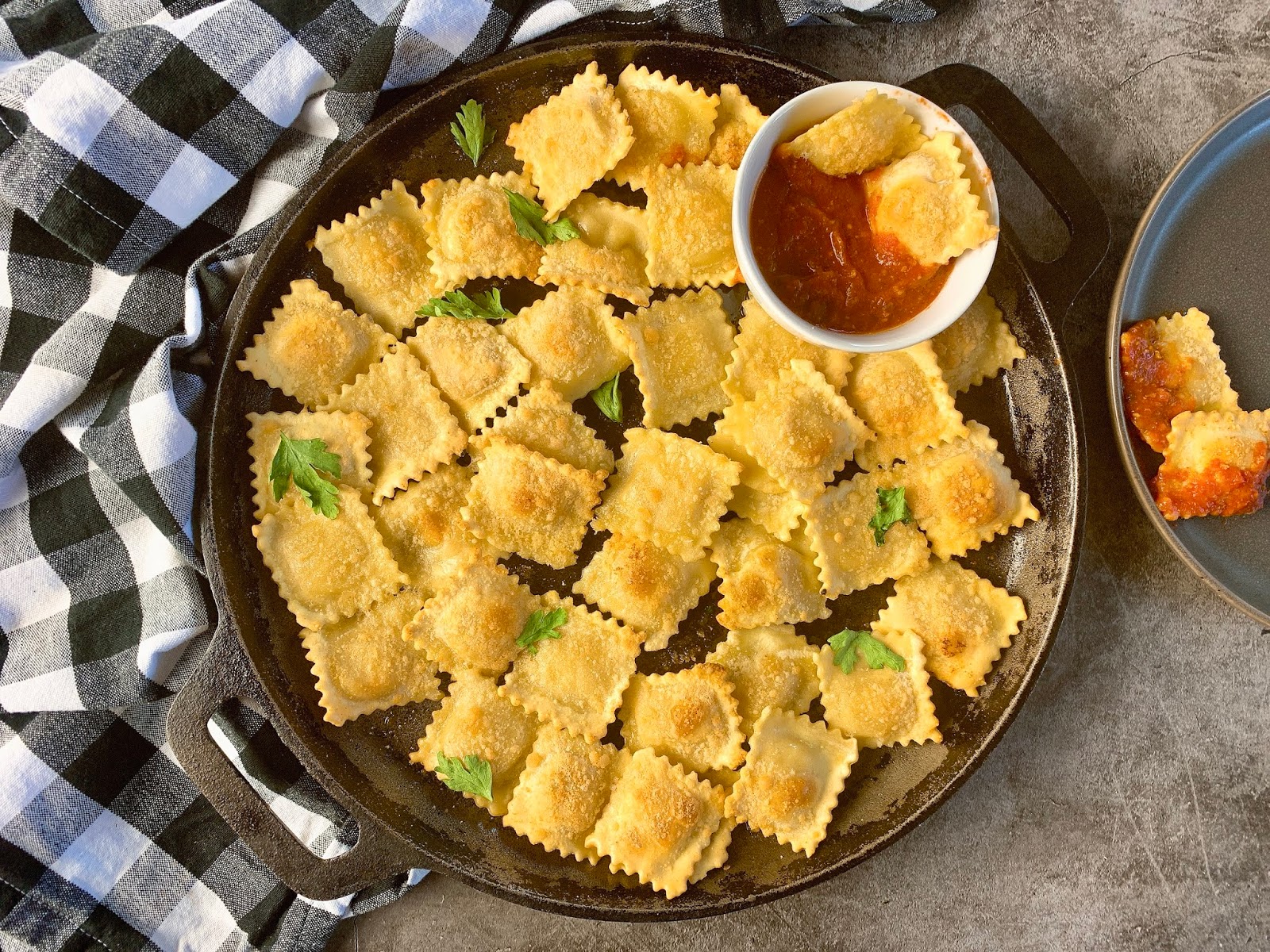 Garlic Butter Roasted Ravioli