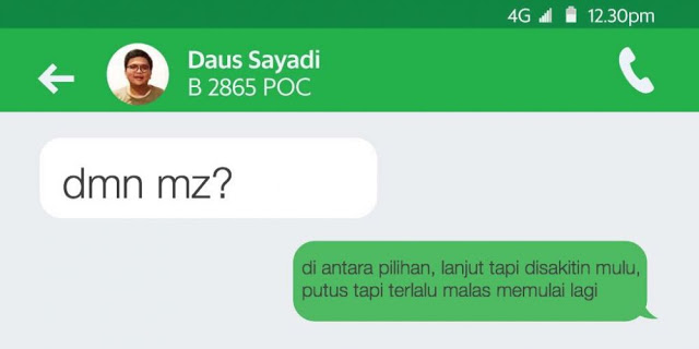 Pikiran Ngeres Jangan Baca, Chat Kocak Driver Ojol yang Bikin Gagal Fokus Pikiran Ngeres Jangan Baca, Chat Kocak Driver Ojol yang Bikin Gagal Fokus