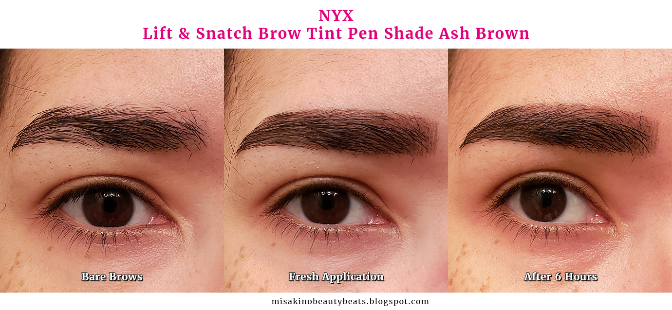 Review NYX Lift & Snatch Brow Tint Pen Ash Brown MISAKINO