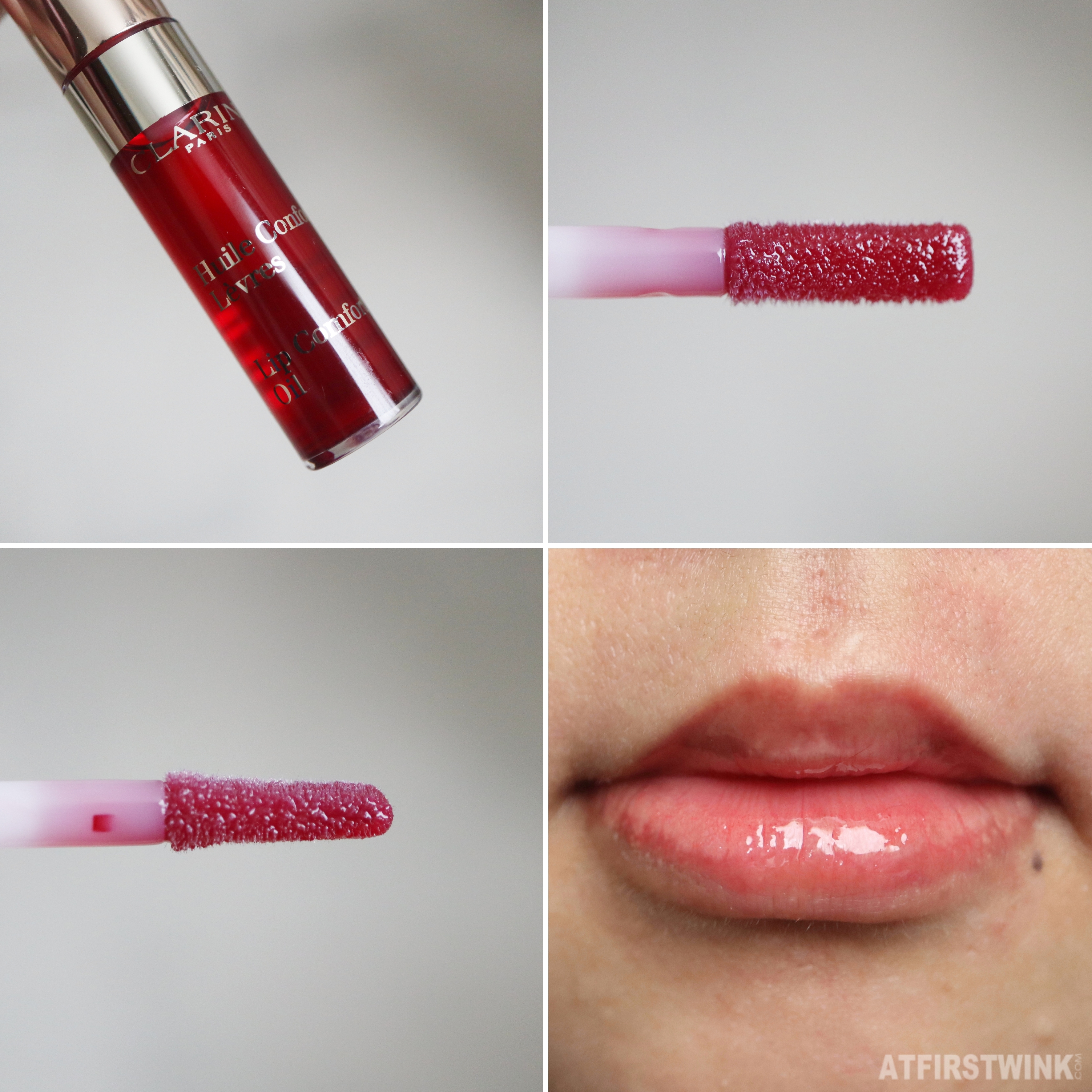 Clarins lip comfort oil red berry 03 review lip swatch