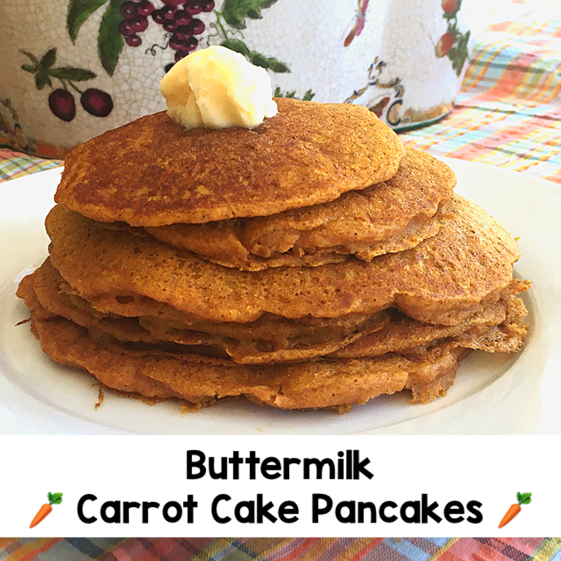 Buttermilk Carrot Pancakes! (healthy & delish)