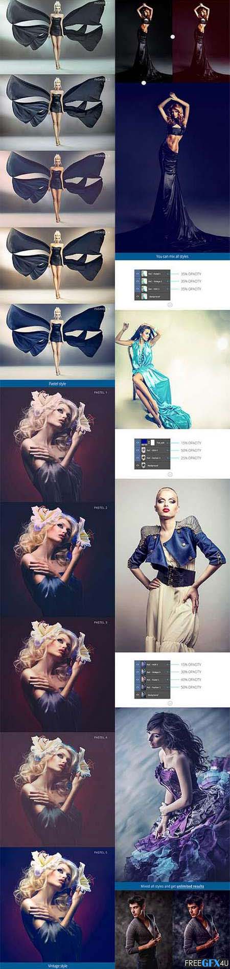 Retouch Photo Colors Photoshop Panel and Action