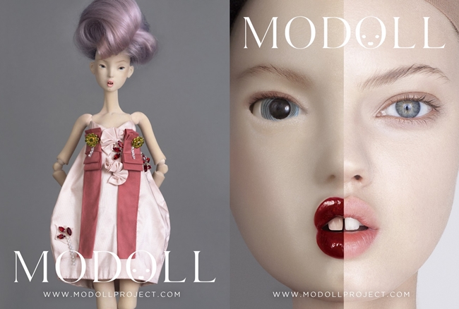 Lindsey Wixson Modoll by Santiago & Mauricio 2015 Fall Prada 2015 AW Little Pink Embellished Jersey Gazarre Empire-Waist Dress Editorials