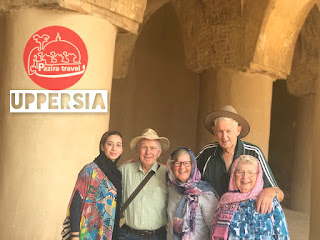 Travelllers visiting Tarikhane mosque in Damghan