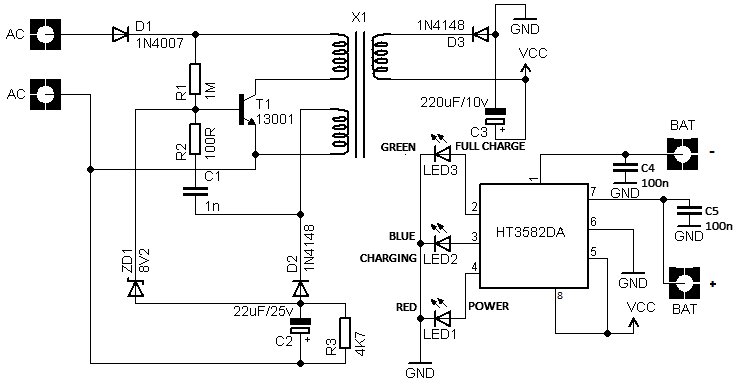 Hd 0688 зарядное устройство схема