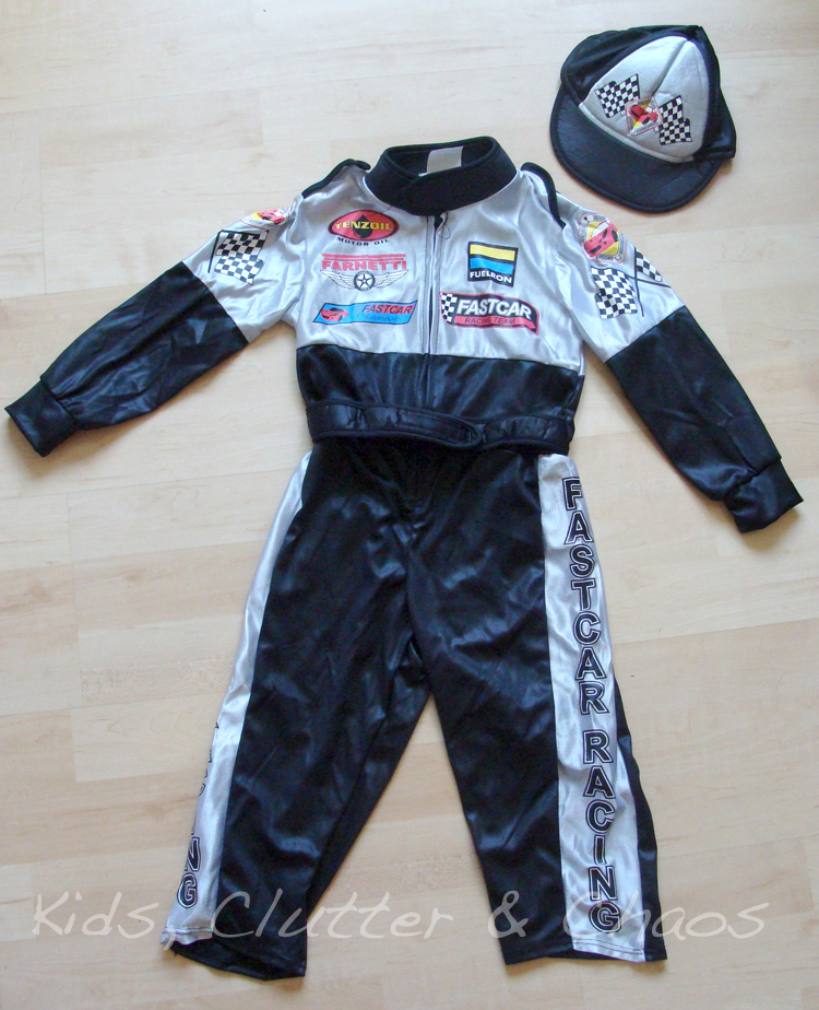 Kids, Clutter and Chaos: Halloween 2012 - Toddler Race Car Driver ...