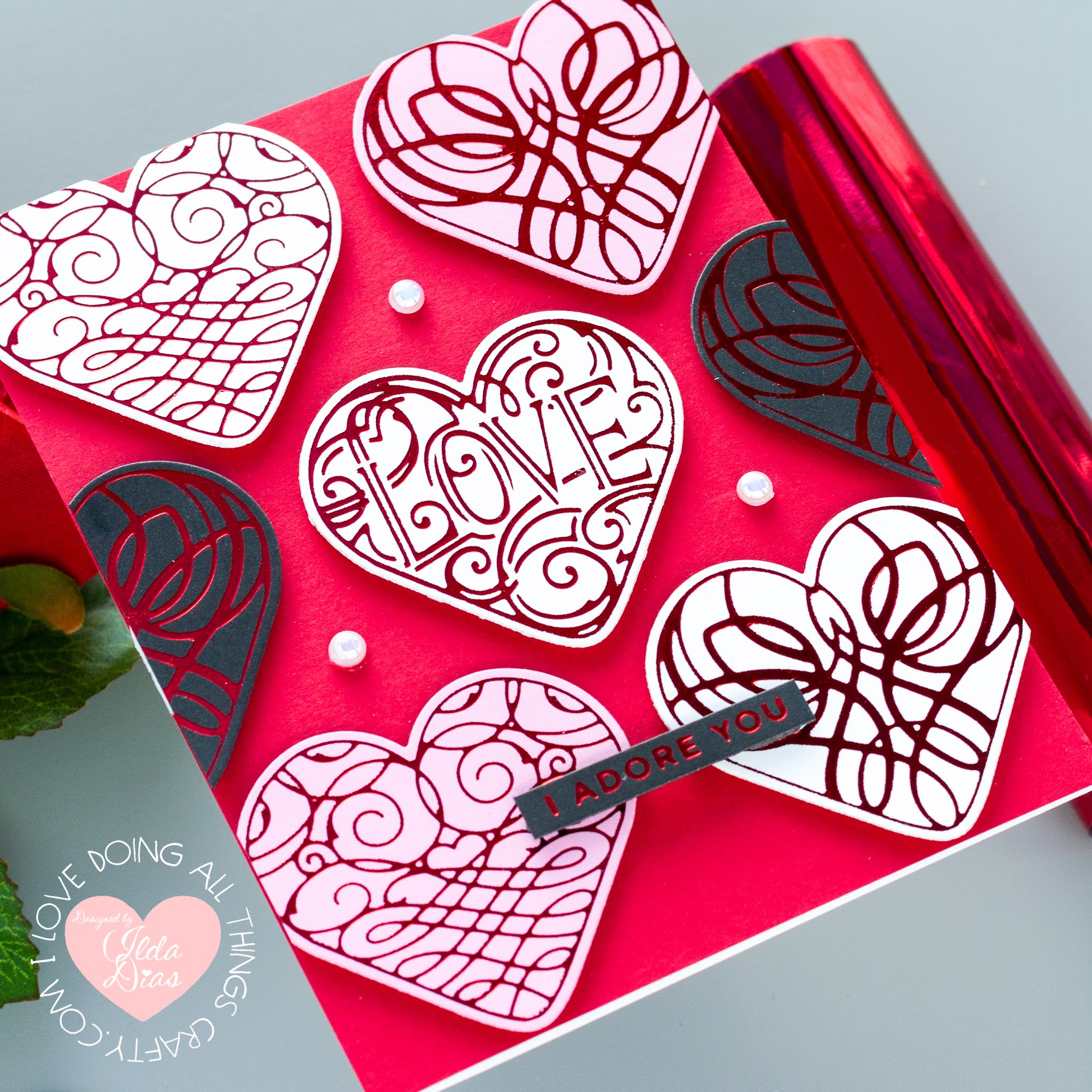 Valentine's Day Card with Spellbinders [Clear Stamp of the Month!] 