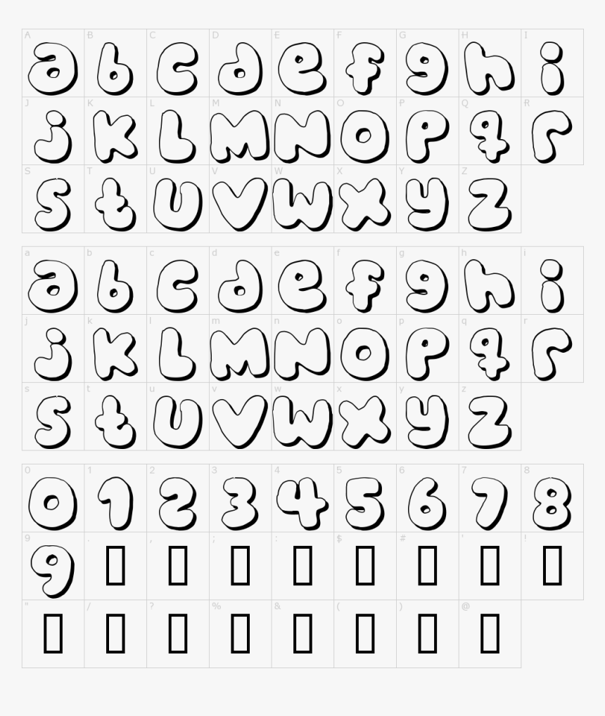 Bubble Letters And Numbers - Birthday Letter