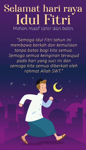 Gambar Ucapan Selamat Hari Raya Idul Fitri 1441 H / 2020, Cocok Buat Insta Story, FB dan WA