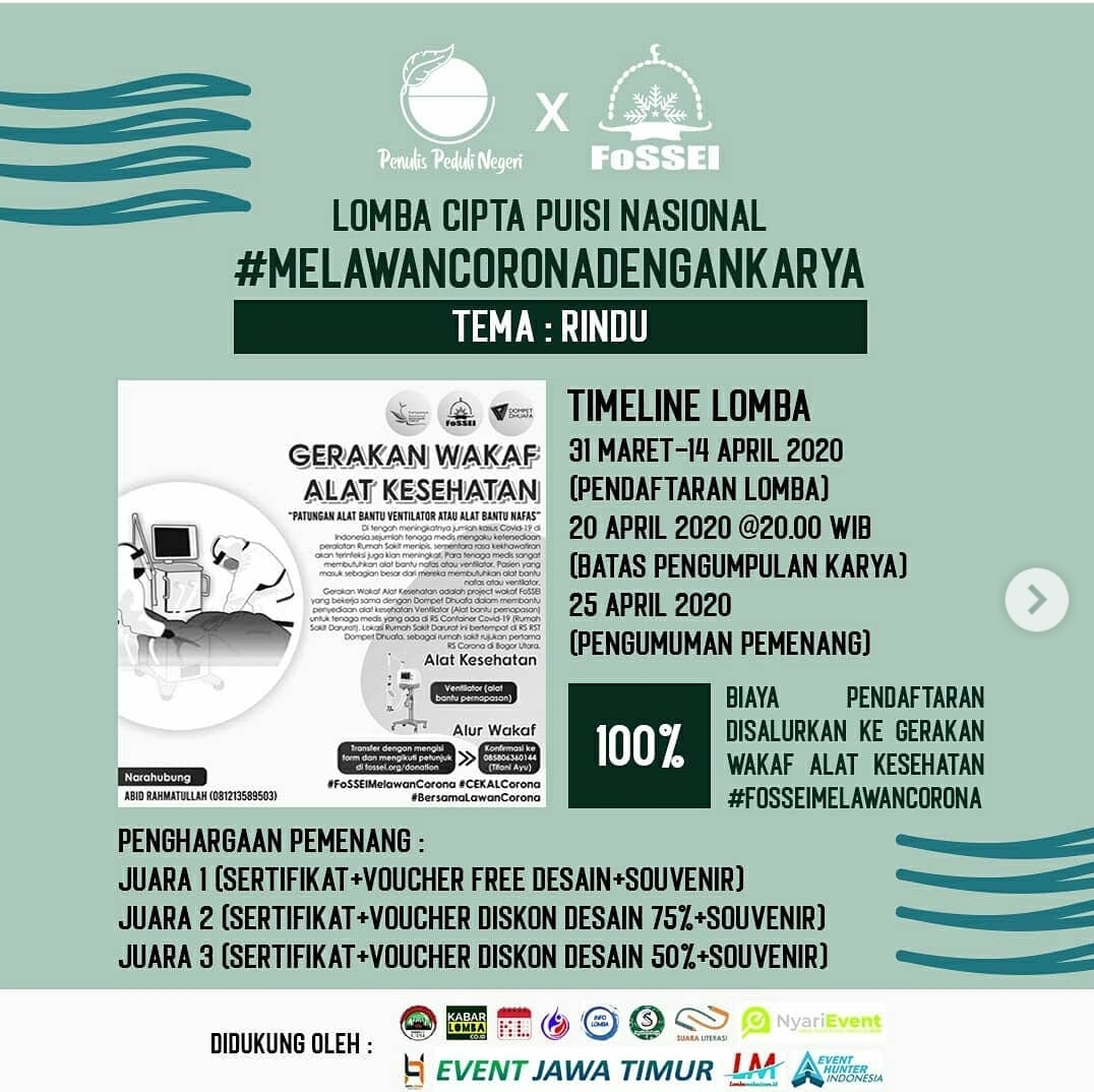 LOMBA CIPTA PUISI NASIONAL 2020 by Fossei Indonesia