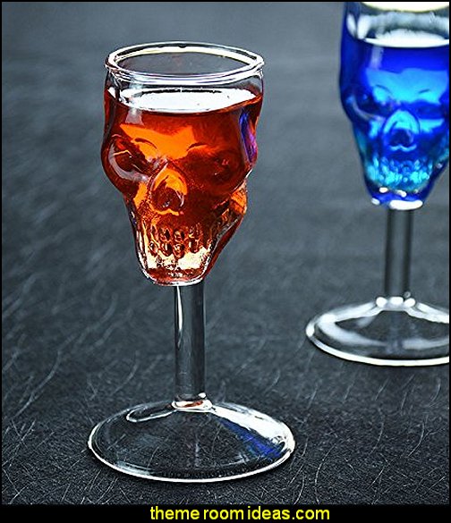Skull Head Wine Goblets Glass Cup for Vodka Whiskey Cocktail Barware Home Drinking Ware Gothic kitchen decor - gothic kitchenware - gothic dinnerware - skulls kitchen decorations - bat kitchen decor dracula vampires - Halloween kitchen decorating - skeletons kitchen decor - zombie kitchen stuff Skull Head Wine Goblets Glass Cup for Vodka Whiskey Cocktail Barware Home Drinking Ware