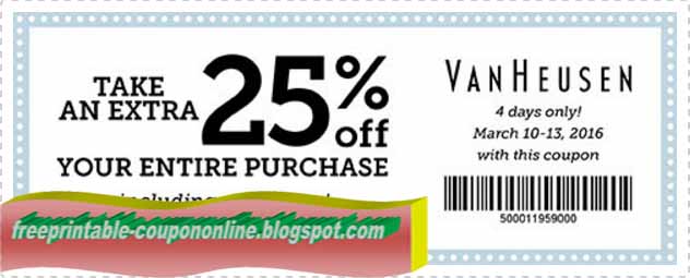 van heusen factory outlet coupon