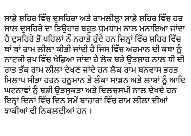 paragraph on punjab