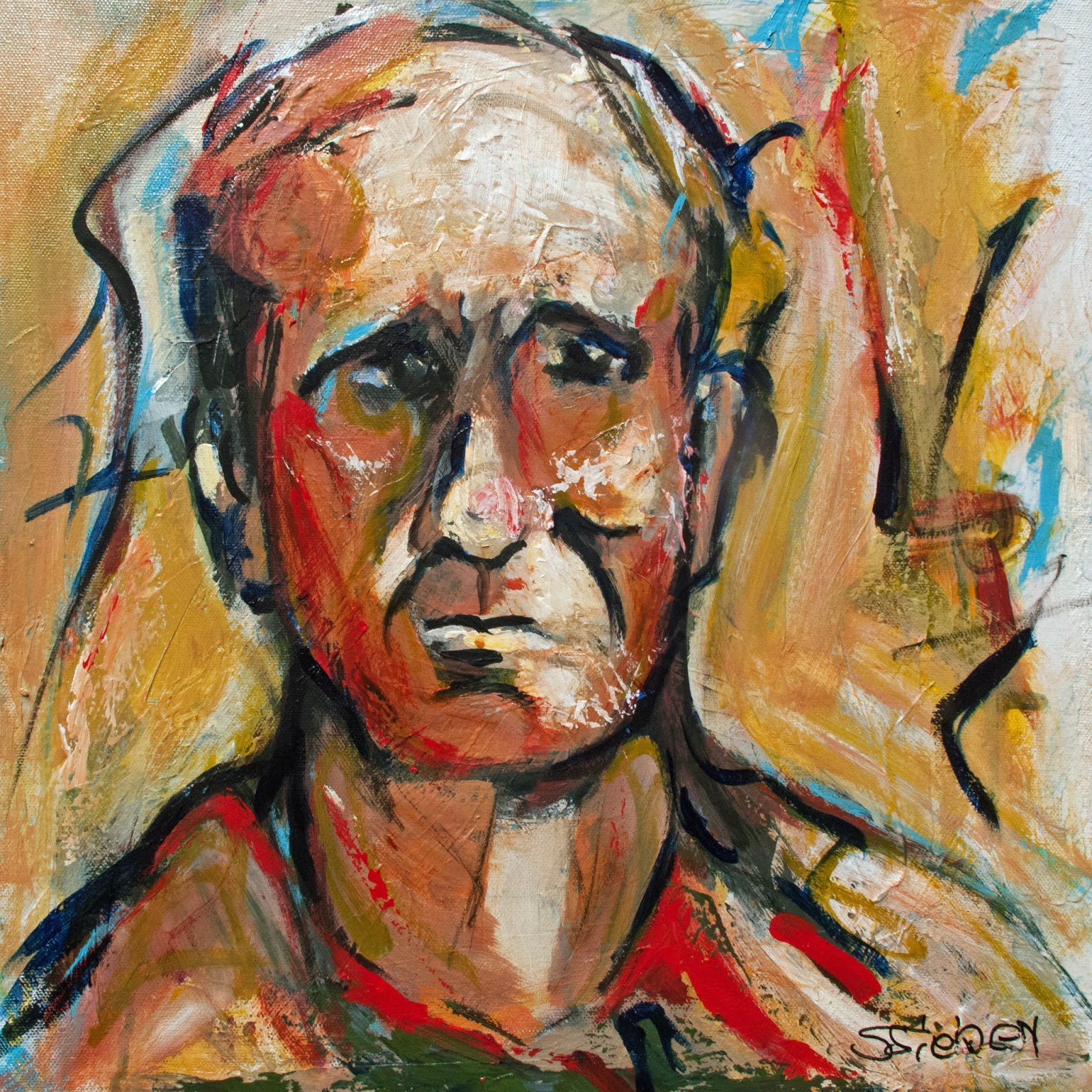 So Sad Expressive Contemporary Male Portrait By Arizona